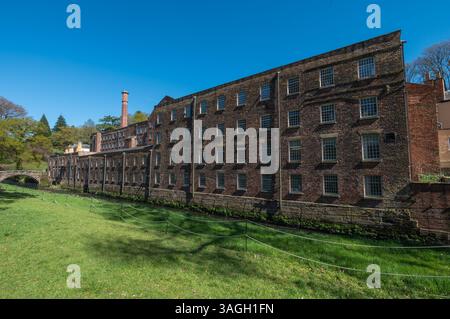Quarry Bank Mill (also known as Styal Mill) in Styal, Cheshire, England, is one of the best preserved textile factories of the Industrial Revolution. Stock Photo