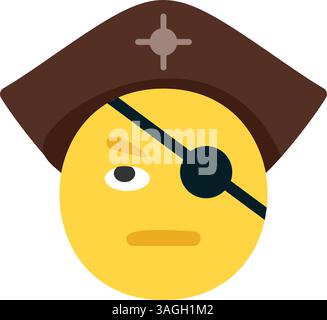 Pirate icon vector image. Suitable for mobile apps, web apps and print media. Stock Vector