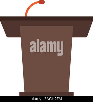 Podium icon vector image. Suitable for mobile apps, web apps and print media. Stock Vector