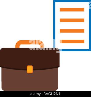 Portfolio icon vector image. Suitable for mobile apps, web apps and print media. Stock Vector