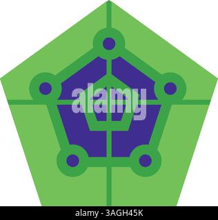 Radar Chart icon vector image. Suitable for mobile apps, web apps and print media. Stock Vector