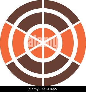Radar Pie Chart icon vector image. Suitable for mobile apps, web apps and print media. Stock Vector