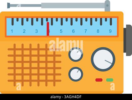 Radio Set icon vector image. Suitable for mobile apps, web apps and print media. Stock Vector