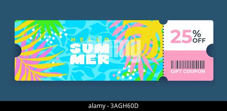 25 per cent off sale voucher coupon. Stock Vector