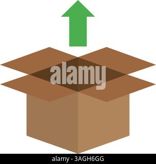 Remove from Package icon vector image. Suitable for mobile apps, web apps and print media. Stock Vector