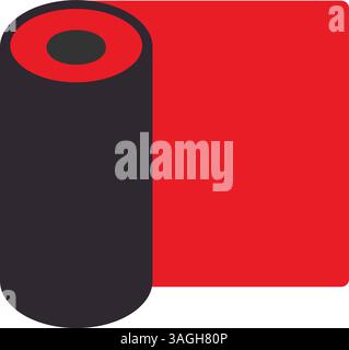 Rolled Mat icon vector image. Suitable for mobile apps, web apps and print media. Stock Vector