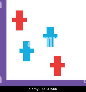 Scatter Plot II icon vector image. Suitable for mobile apps, web apps and print media. Stock Vector