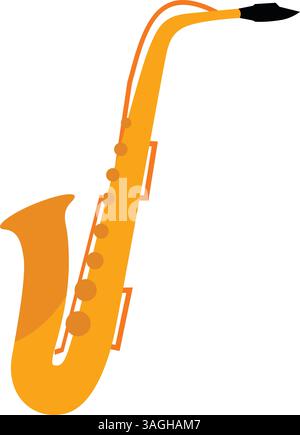 Saxophone icon vector image. Suitable for mobile apps, web apps and print media. Stock Vector