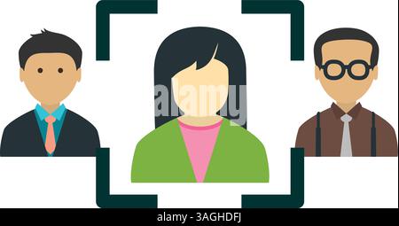 Select Candidate icon vector image. Suitable for mobile apps, web apps and print media. Stock Vector