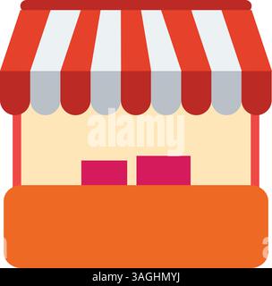 Stall icon vector image. Suitable for mobile apps, web apps and print media. Stock Vector