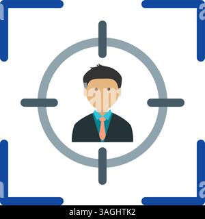 Targeted icon vector image. Suitable for mobile apps, web apps and print media. Stock Vector
