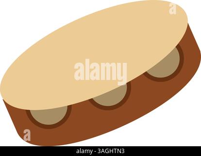 Tambourine icon vector image. Suitable for mobile apps, web apps and print media. Stock Vector