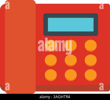 Telephone Set icon vector image. Suitable for mobile apps, web apps and print media. Stock Vector