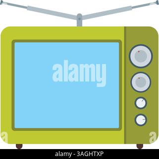Television Broadcast icon vector image. Suitable for mobile apps, web apps and print media. Stock Vector