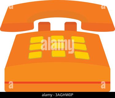 Telephone icon vector image. Suitable for mobile apps, web apps and print media. Stock Vector