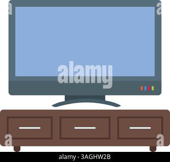 Television icon vector image. Suitable for mobile apps, web apps and print media. Stock Vector