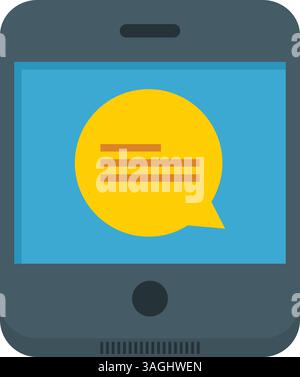 Text Message II icon vector image. Suitable for mobile apps, web apps and print media. Stock Vector
