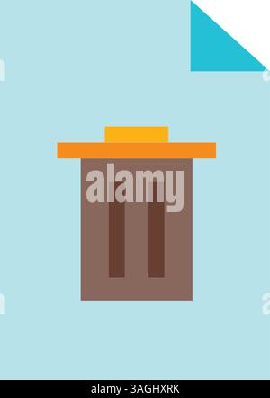 Trash Document icon vector image. Suitable for mobile apps, web apps and print media. Stock Vector