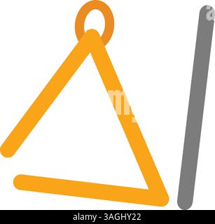 Triangle icon vector image. Suitable for mobile apps, web apps and print media. Stock Vector