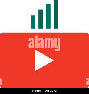 Video Marketing icon vector image. Suitable for mobile apps, web apps and print media. Stock Vector