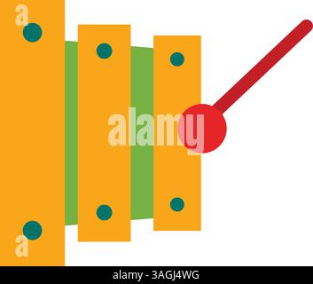Xylophone icon vector image. Suitable for mobile apps, web apps and print media. Stock Vector