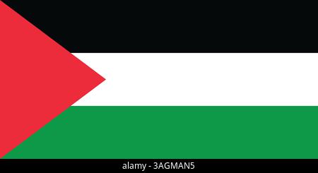 palestine flag vector art illustration Stock Vector