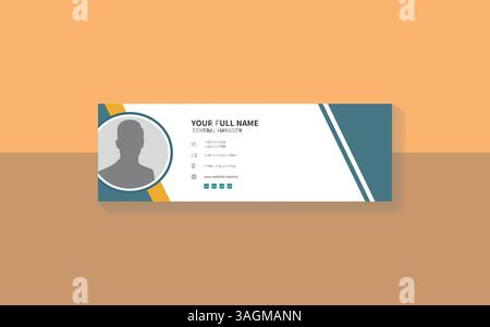 Email signature template or email footer and social media cover design Stock Vector
