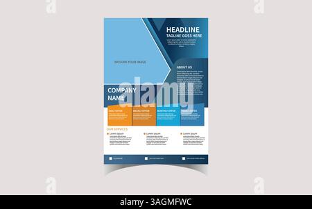 business flyer template vector art Stock Vector