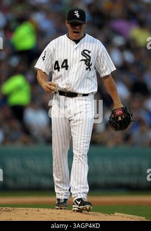 Chicago White Sox pitcher Jake Palisch (60) reacts during eighth inning