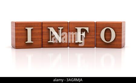 Info written on wooden cubes Stock Photo