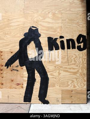 Michael jackson death mural hi-res stock photography and images