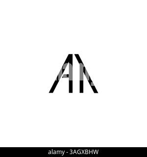 letter AT, TA  triangle shape Logo Template Vector Design white background Stock Vector