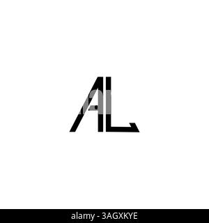 letter AL, LA triangle shape Logo Template Vector Design white background Stock Vector