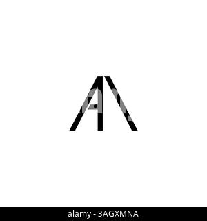 letter AI, IA triangle shape Logo Template Vector Design white background Stock Vector
