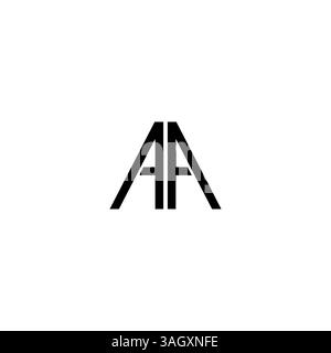 letter AA, A triangle shape Logo Template Vector Design white background Stock Vector