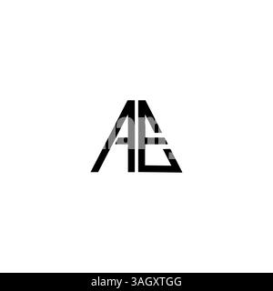letter AE, EA triangle shape Logo Template Vector Design white background Stock Vector