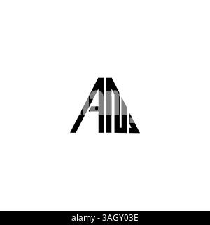 AN, NA letter triangle shape Logo Template Vector Design white background Stock Vector