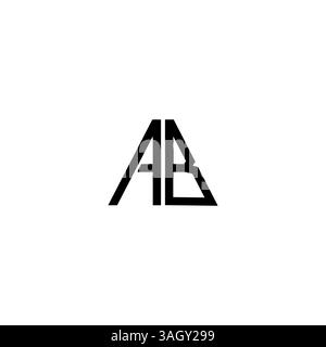 letter AB, BA triangle shape Logo Template Vector Design white background Stock Vector