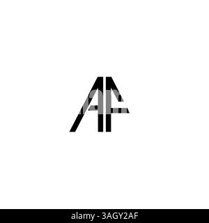 letter AF, FA triangle shape Logo Template Vector Design white background Stock Vector