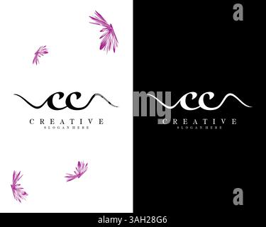 creative letter CC, C logo design vector Stock Vector