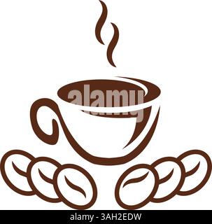 Coffee shop logo design template Stock Vector