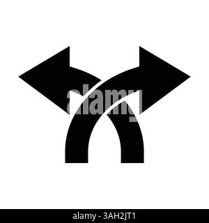 two way direction icon vector template illustration design Stock Vector