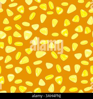 Tasty corn kernels seamless pattern. Vector illustration Stock Vector