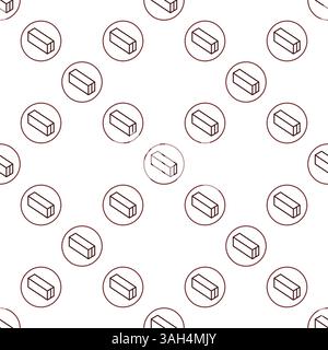 Container in Circle vector minimal cargo concept seamless pattern Stock Vector