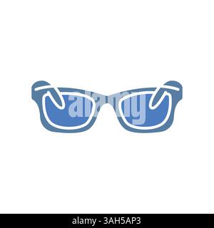 smart glasses for screen protection color flat icon for digital and print projects.  Minimal clean icons for apps and websites. Modern simple icons fo Stock Vector