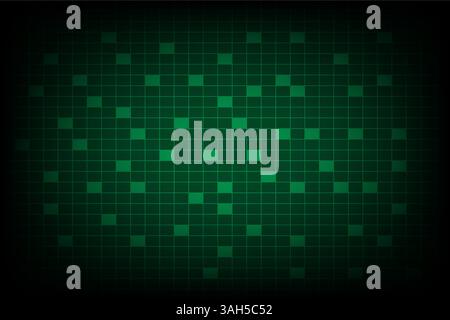 abstract green digital grids perspective design background, Vector illustration Stock Vector