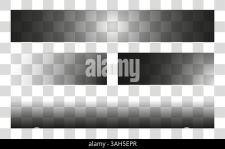 This vector illustration features various shadow effects and gradients on a transparent background, ideal for graphic design and creative projects Stock Vector