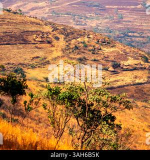 Small farms in Great Rift Valley, Kenya Stock Photo