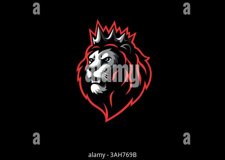 Illustration of the Powerful Lion King Stock Vector
