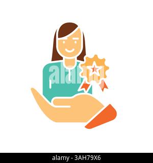 Privilege color line icon for digital and print projects. Minimal clean icons for apps and websites. Modern simple icons for UI UX and branding Stock Vector